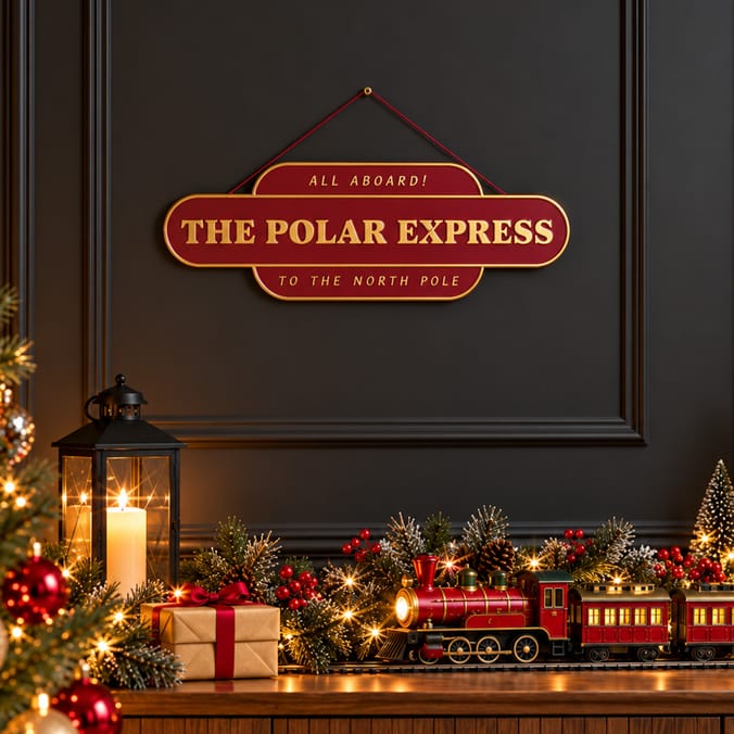 The Polar Express Hanging Sign