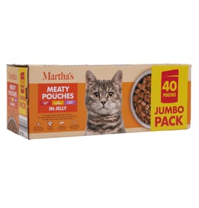 Martha's 40 x 100g Meaty Pouches In Jelly Jumbo Pack