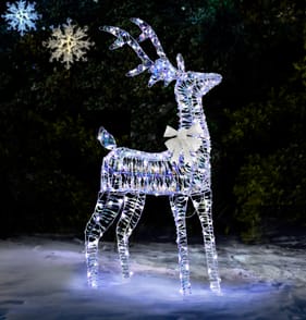 Prestige Mains Operated LED Iridescent Reindeer 1.5m - Cool White