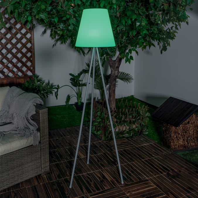 The Outdoor Living Collection Solar Tripod Floor Lamp Home Bargains