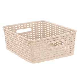 Utility Medium Patterned Storage Basket - Beige