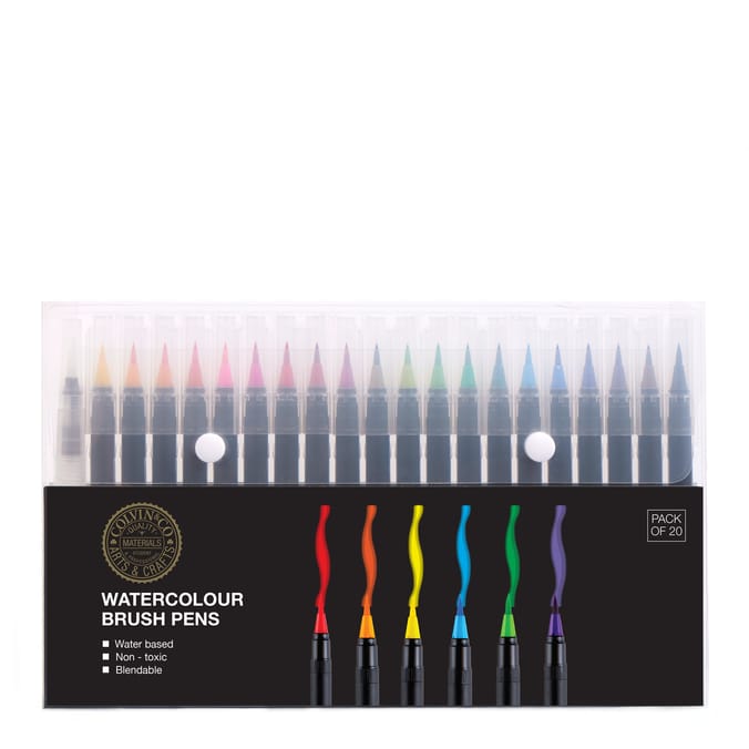 Colvin & Co Watercolour Brush Pens 20 Pack