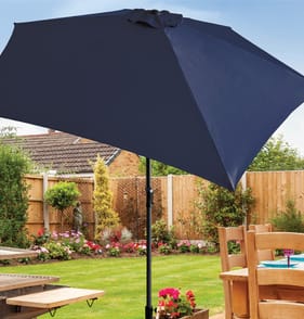 The Outdoor Living Collection Crank & Tilt Parasol 2.7m - Navy