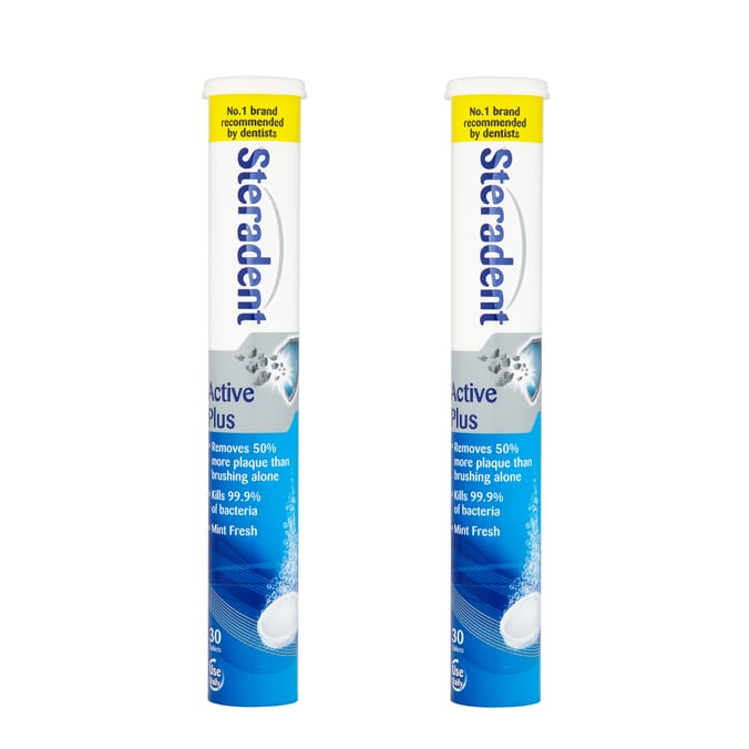 Steradent Active Plus 30 Tablets x2
