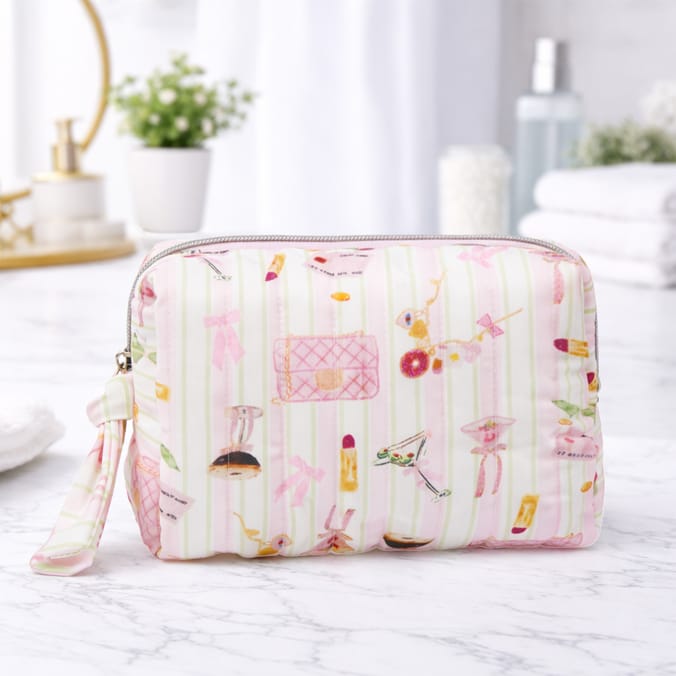 Blue Bow Small Cosmetic Bag