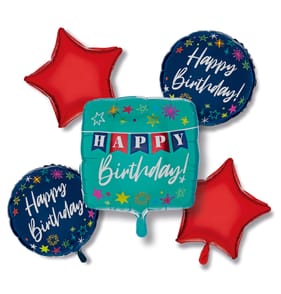 Lets Party Foil Balloon Birthday Bouquet