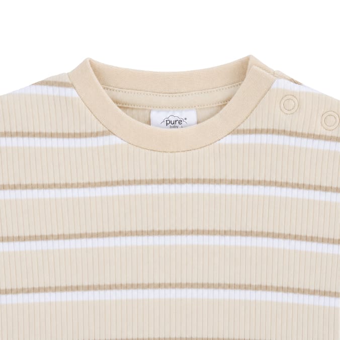 Pure Baby Natural Ribbed Stripe Set
