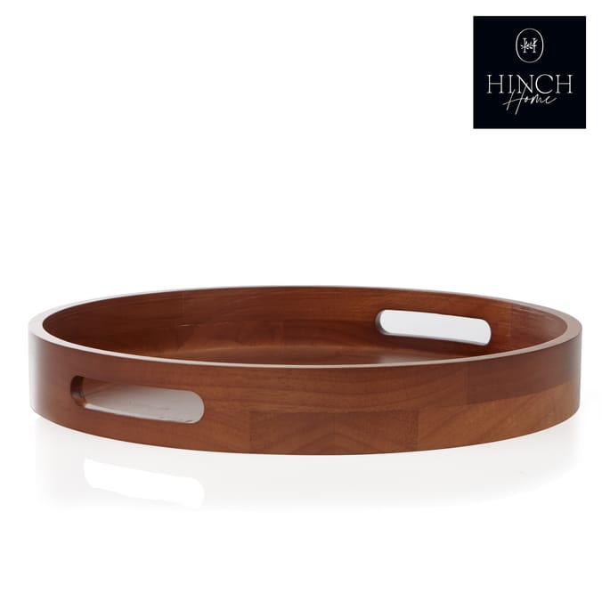 Hinch Home Round Wooden Tray