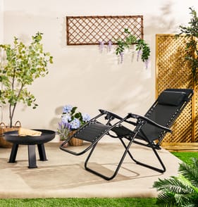 The Outdoor Living Collection Zero Gravity Reclining Chair - Black