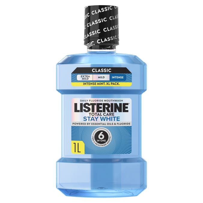 Listerine Total Care Stay White Intense Taste Classic Mouthwash 1l