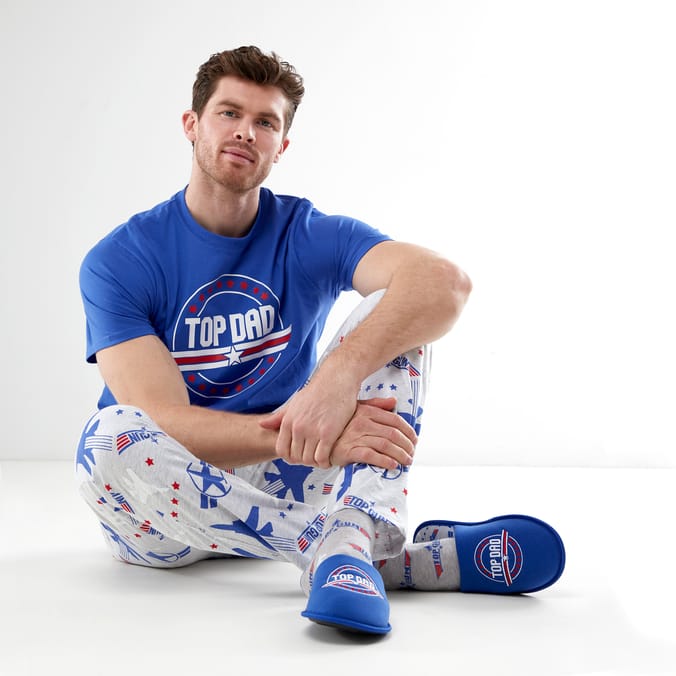 Top Gun Men s Fathers Day Pyjama Set Home Bargains
