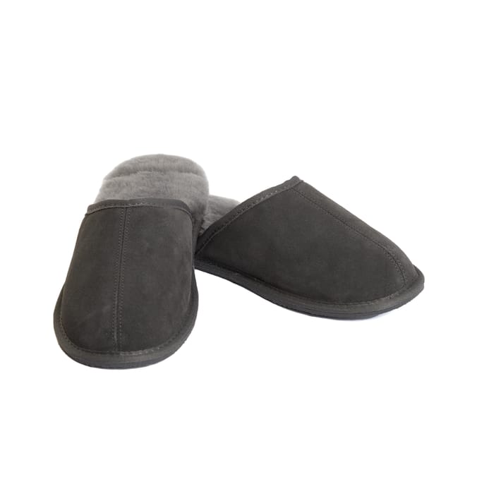 Snugglers by Totes Men's Suede Slippers with Sheepskin