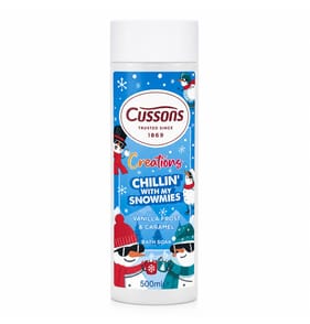 Cussons Creations Chillin With My Snowmies Bath Soak 500ml - Vanilla Frost & Caramel 
