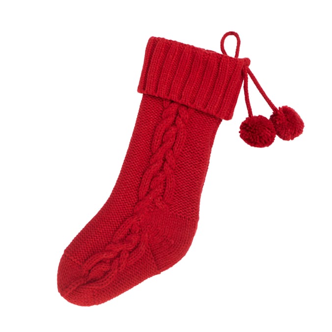 Winter Charm Christmas Chunky Knit Stocking