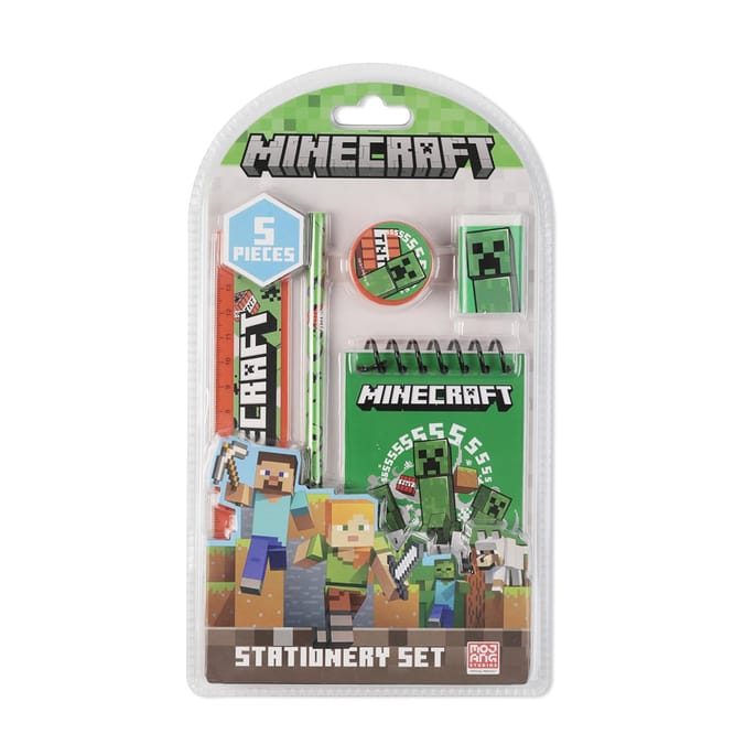 Minecraft Stationery Set 5 Pieces
