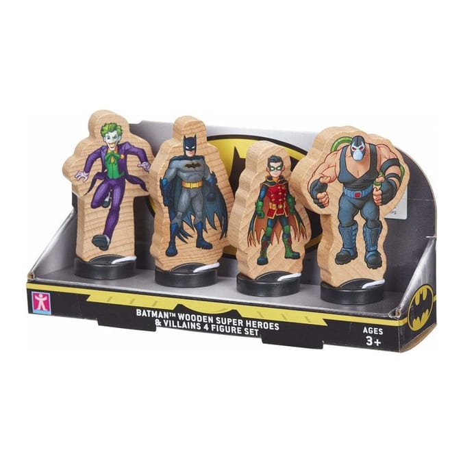 Batman Wooden Superheroes & Villains Figures 4 Pack