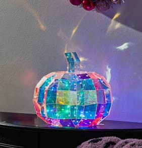 Hallow Scream Light Up Iridescent Pumpkin