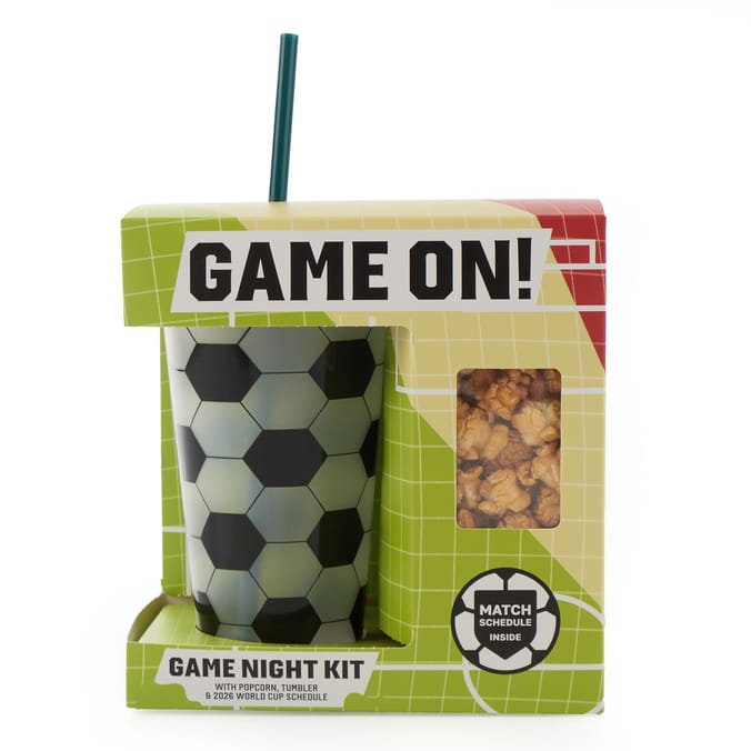 Game Night Kit With Tumbler, Popcorn & 2026 World Cup Schedule