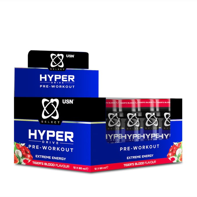 USN Select Hyper Drive Pre-Workout 12 Pack - Tiger's Blood