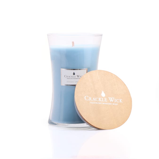 Crackle Wick Tall Hourglass Crackling Wooden Wick Scented Candle