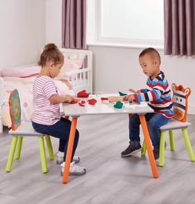 Liberty House Toys Kids Lion and Zebra Table and Two Chairs Set