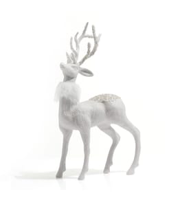 Festive Felling 20" Decorative Reindeer - White