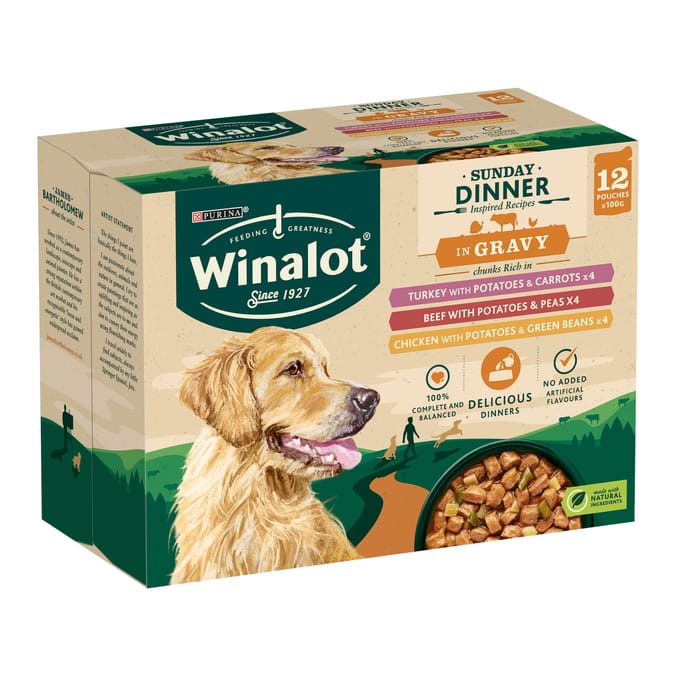 Winalot Sunday Dinner Wet Food Pouches 100g x12