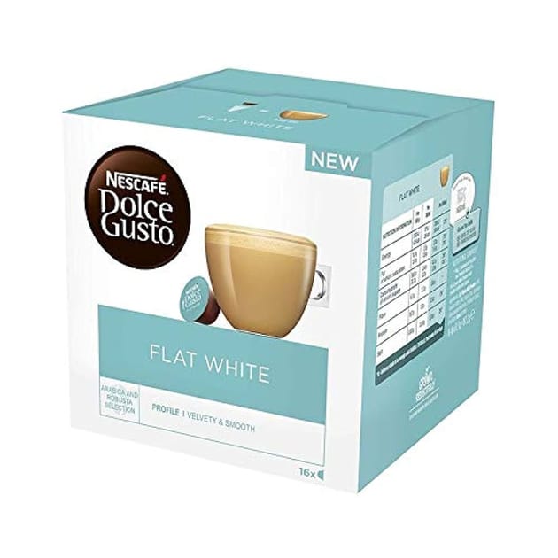Nescafe Dolce Gusto Flat White Pods 30 Capsules 351g Home Bargains