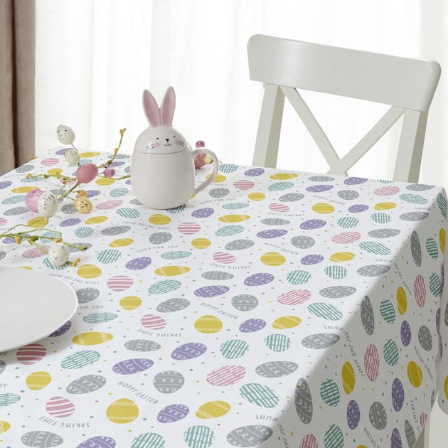 Spring Time Wipe Clean Tablecloth Eggs Home Bargains