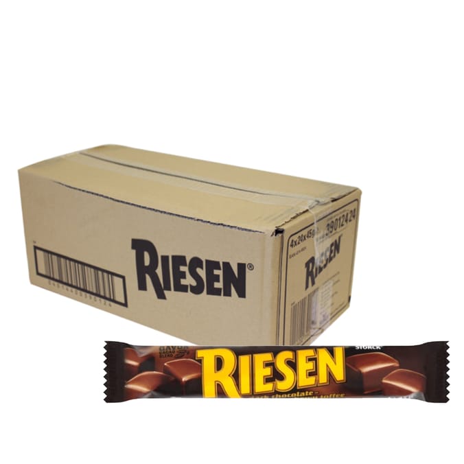 Riesen Dark Chocolate Chewy Toffee Bar 45g x96