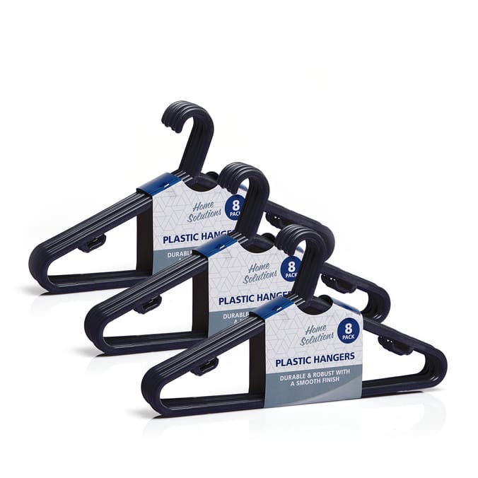 Black plastic clothes hangers deals