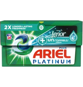 Ariel Pods Platinum Washing Liquid Capsules 34 Washes