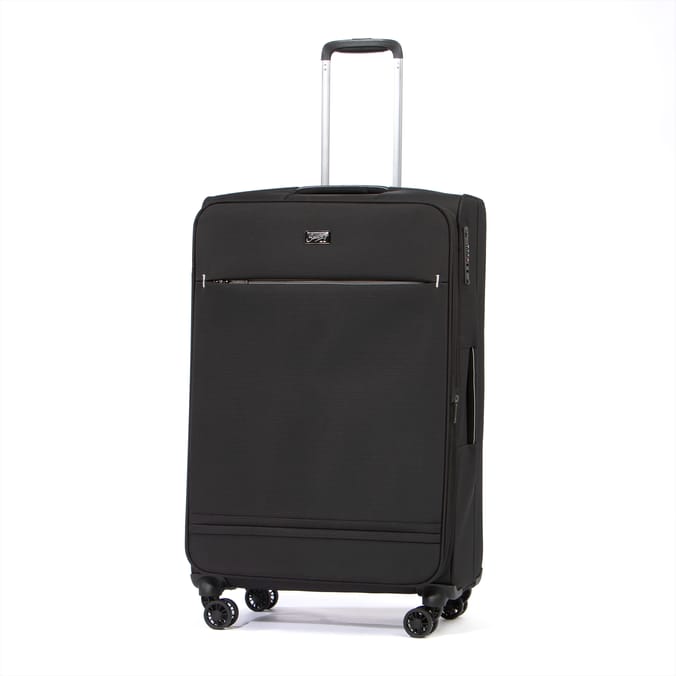 Salisburys Premium Soft Shell Expandable Suitcases - Black