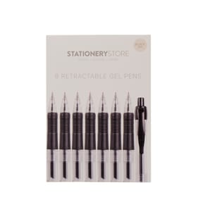 Stationery Store Retractable Gel Pens 8 Pack