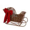 Festive Feeling Alpine Rattan Christmas Sleigh Decoration