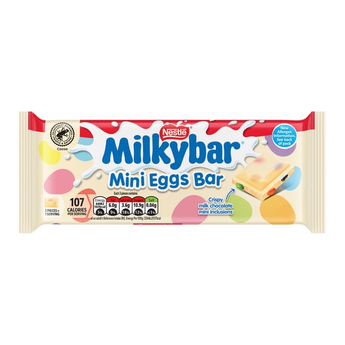 Milkybar Mini Eggs White Chocolate Sharing Bar 100g