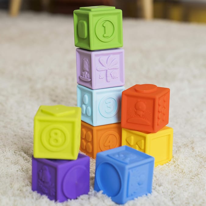 Bright Starts Kaledio Cubes 9 Stack & Squeeze Blocks