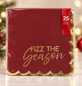 Festive Feeling Fizz The Season Napkins 25 Pack