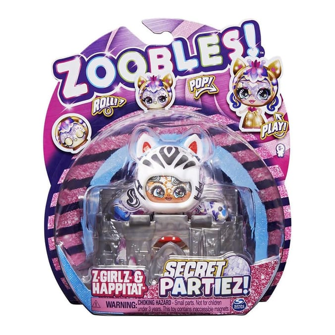 Zoobles Secret Partiez Z-Girlz & Happitat Figure
