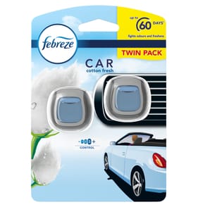 Febreze Car Air Freshener Cotton Twin Pack