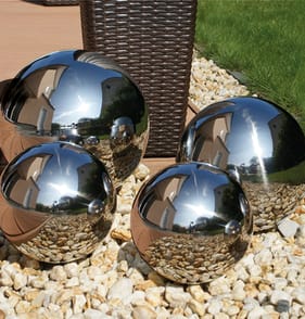 Jardin Stainless Steel Gazing Balls Set - Chrome