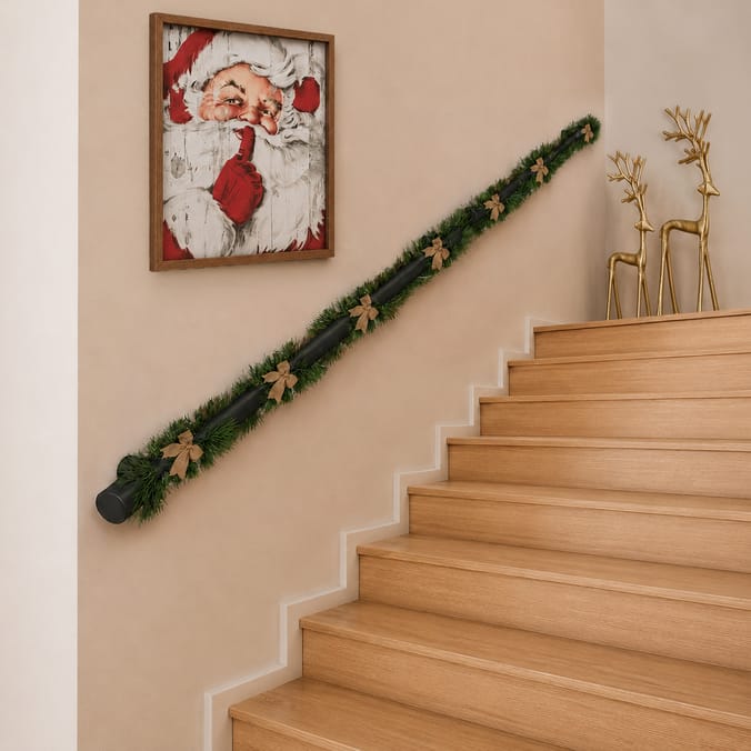 Festive Feeling Christmas Tinsel With Bow
