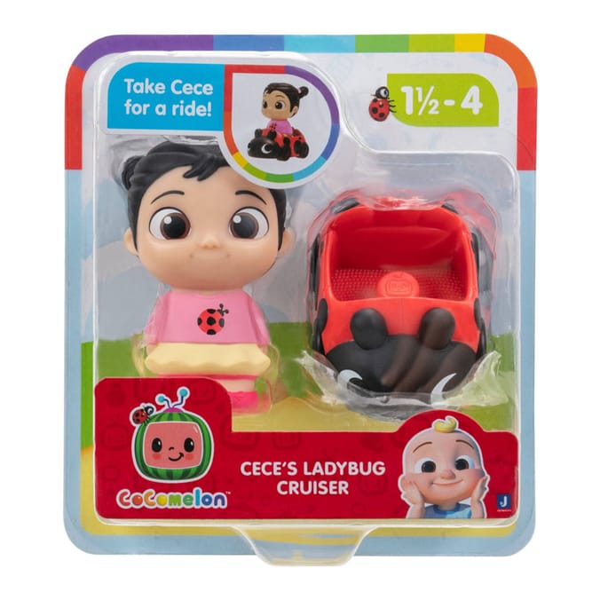 Cocomelon 1 Figure Pack - Cece's Ladybug Cruiser