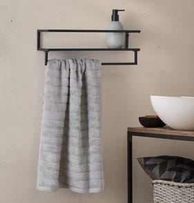 Home Collections Wall Mounted Towel Rail Holder & Shelf