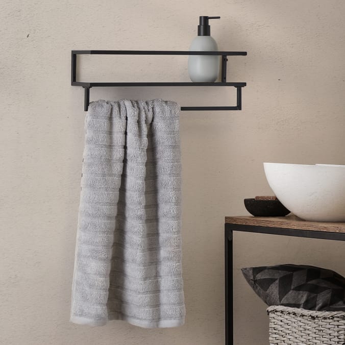 Home Collections Wall Mounted Towel Rail Holder & Shelf