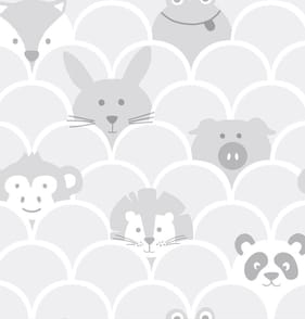 Peek a Boo Wallpaper 91030 - Grey
