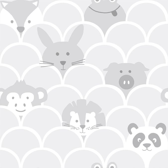 Peek a Boo Wallpaper 91030 - Grey