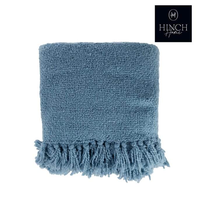 Hinch Home Knitted Throw - Blue