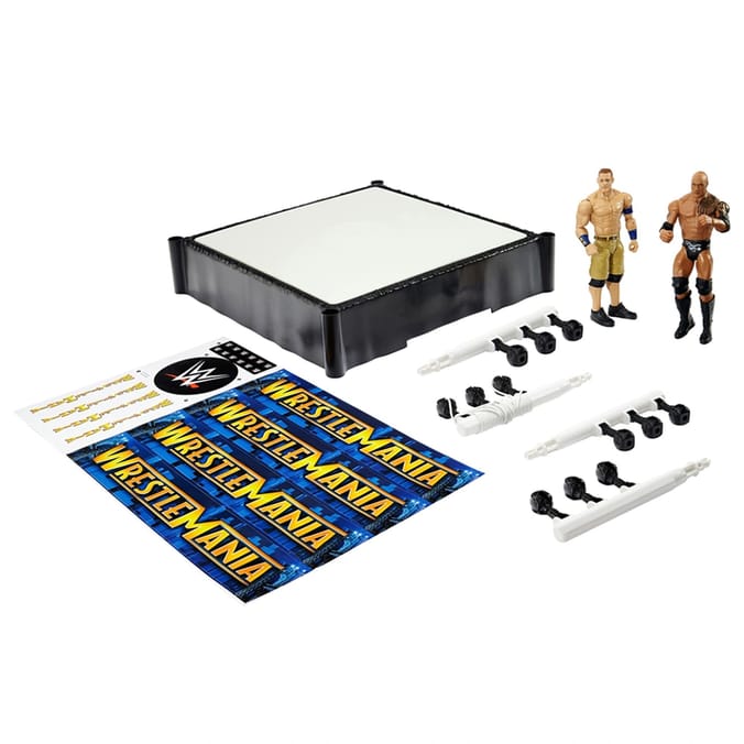 WWE WrestleMania The Rock Vs John Cena Superstar Ring Bundle HJV94