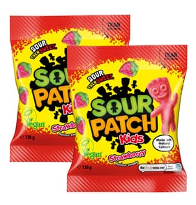 Sour Patch Kids Strawberry Sweets Bag 130g x2